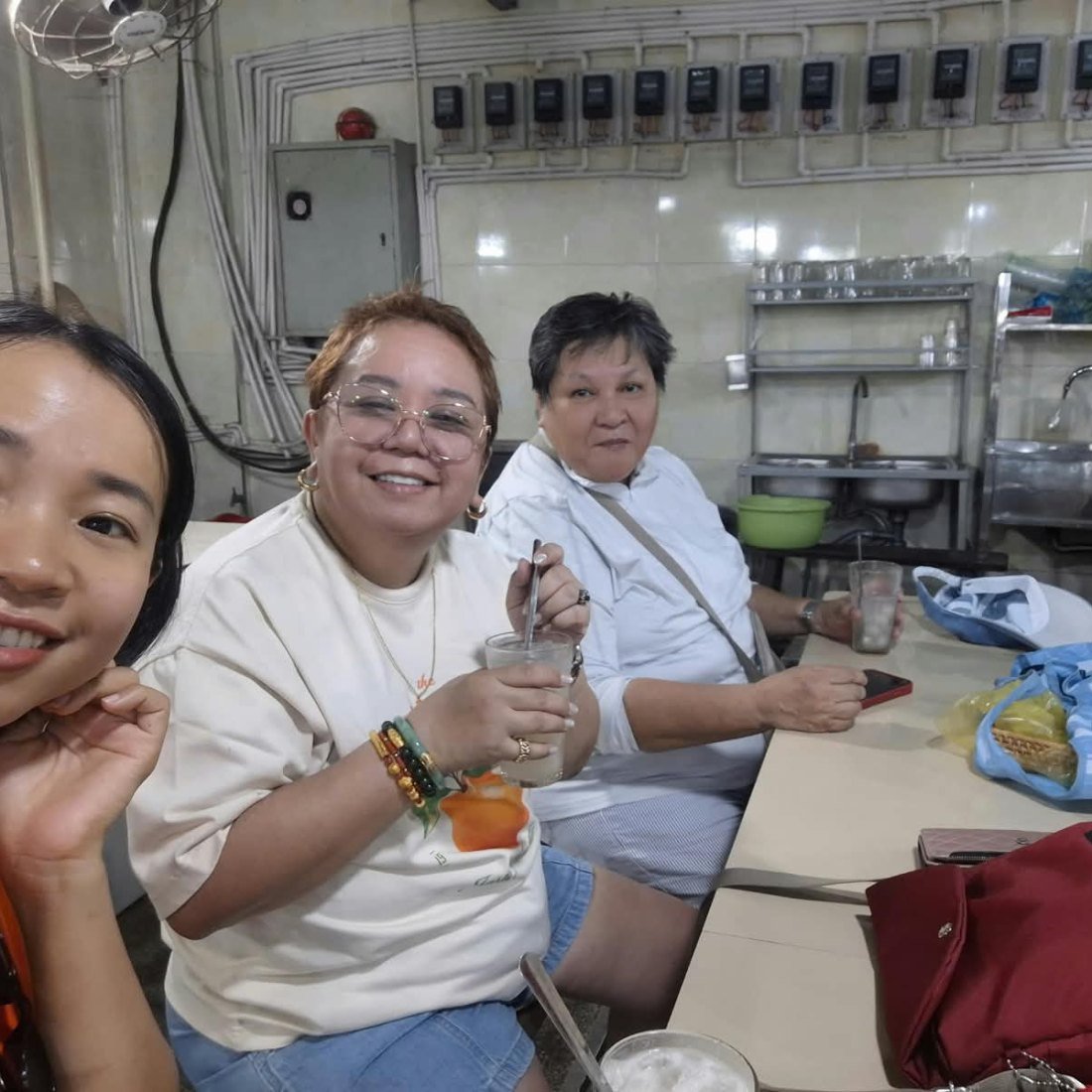 we were having local desert in Dong Ba Market in Hue